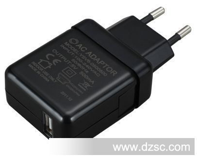 供应5v 5w 可转换多国插头usb接口开关电源适配器
